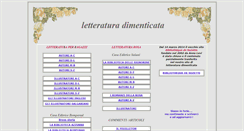 Desktop Screenshot of letteraturadimenticata.it