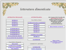 Tablet Screenshot of letteraturadimenticata.it